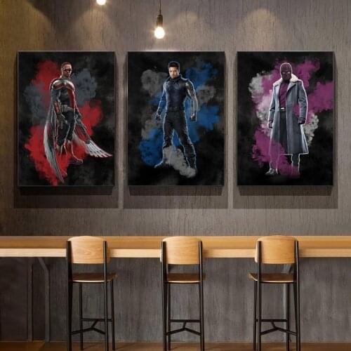 Marvel TV Series Superhero Canvas Painting The Falcon and The Winter Soldier Posters and Prints Wall Art Pictures for Home Decor