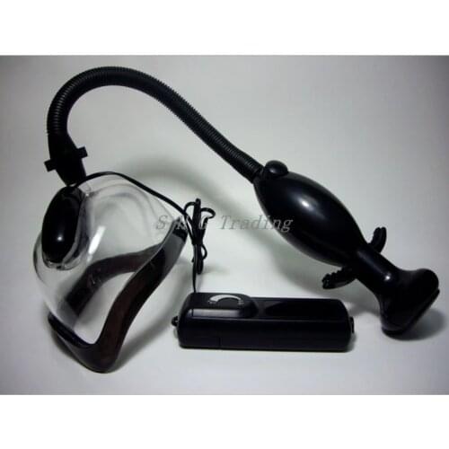Xuanai PVC Clitoris Sucker Vagina Pump With Egg Clit Vibrator Cover Vulva Enlarge Clitoris Pussy Pump Women Toys for Adults