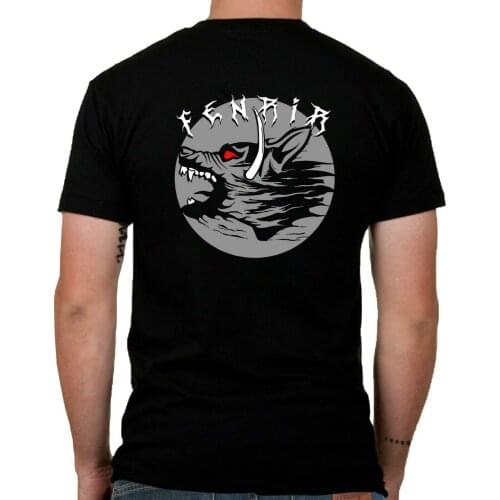 Norse Viking Valhalla Ragnarok Vegvisir Wolf Fenrir T-Shirt. Summer Cotton Short Sleeve O-Neck Mens T Shirt New S-3XL