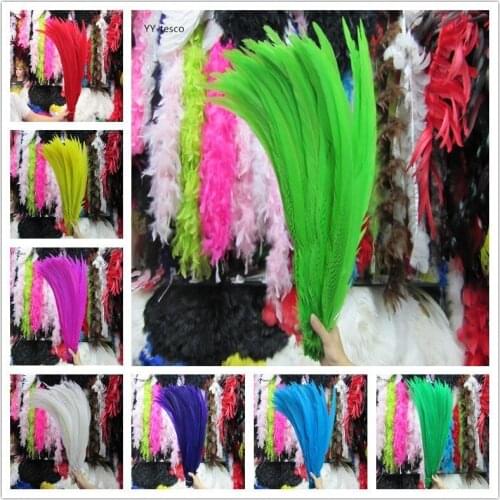 Wholesale 20pcs/lot silver pheasant feather chicken feather peacock feather ostrich feather for millinery headwear 55-60cm