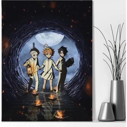 Prints Painting Modular The Promised Neverland Pictures Canvas Wall Art Animation Home Decor Modern Bedside Background Poster