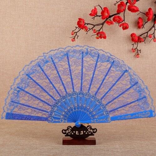 Fashion Retro Lace Dance Performance Photography Photo Props Clothing Accessories Womens Folding Fan Party Christmas Decor