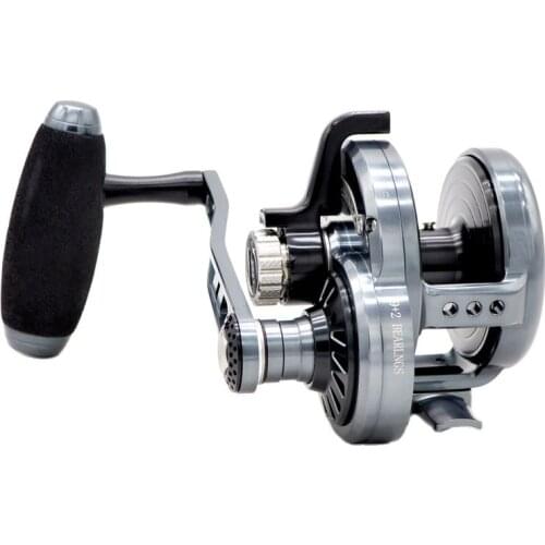 CAMEKOON Fishing Light Jigging Reel Sea Boat Fishing Reel 32KG Drag Power Saltwater Trolling Reel Left/Right Hand Casting Coil