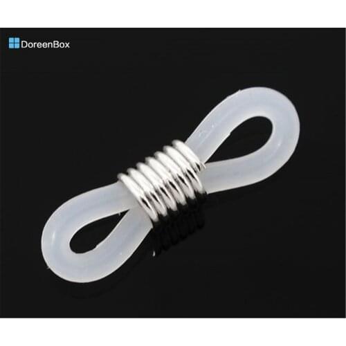 Doreen Box Lovely 40 Rubber Connectors for Glasses Holder Necklace Chain (B06698)