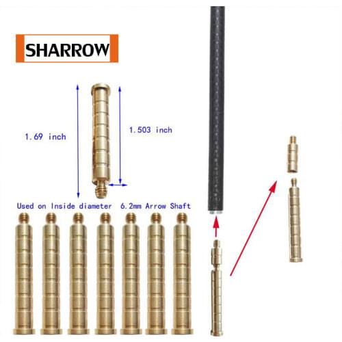 30 Pcs Archery Copper Arrow Insert Additional Weight Bob-weight Counterweight Balancer Aluminum Arrow Insert Hunting Accessories