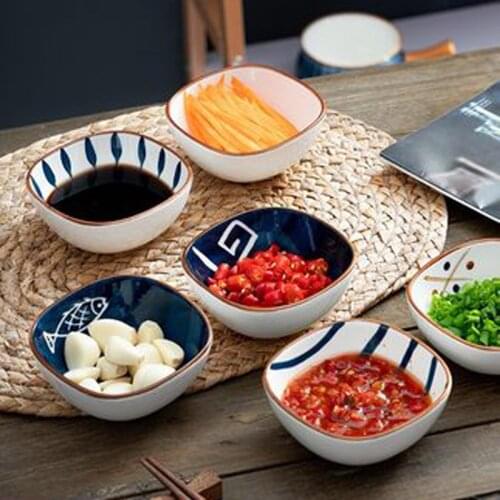Japanese style ceramic seasoning dish hot pot dipping dish household small dish sauce dish small dish soy sauce dish