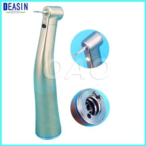 Top quality Dental MicroMotor Inner water way blue contra angle fiber optic low speed LED handpiece DEASIN