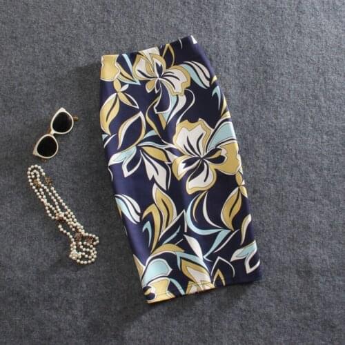 High Waist Hip Mid-Length Skirt Printed Pencil Skirt One-Step Mid-Length Skirt Lady short skirt Print A-Line Knee-Length