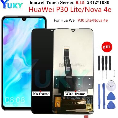 Display For Huawei P30 Lite Screen Mult Touch Screen Replacement on For huawei P 30 Lite LCD Nova 4E MAR-LX1M/LX1A Display