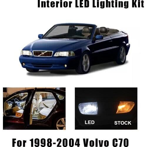 14 Bulbs White Canbus Interior LED Car Reading Light Kit Fit For 1998-2001 2002 2003 2004 Volvo C70 Cargo Glove Box License Lamp