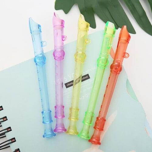 5Pcs Piccolo Random Color Transparent Mini Plastic Creative 6 Holes 13.8*1.4CM Stage Performance Students Musical Instrument New