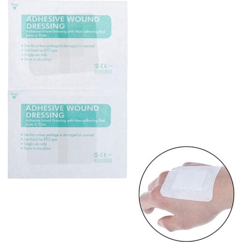 8Pcs Large Size Hypoallergenic Non-woven Medical Adhesive Wound Dressing Band aid Bandage Large Wound First Aid Outdoor