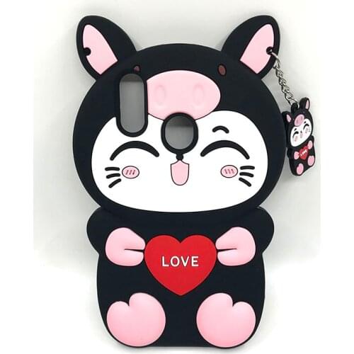 For Huawei P Smart 2019 Case Silicone Luxury 3D Cat Cartoon Couples Soft Phone Case For Huawei Nova 3 Nova 3i Case Back Cover