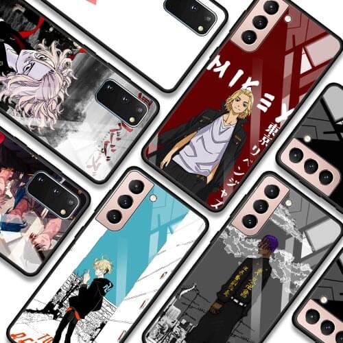 Tokyo revengers Phone case For Samsung S21 S20 Ultra Plus FE S10e Lite S10 S9 S8 plus Glass Bumper Soft Fundas