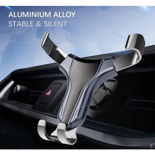 Car Air Vent Mount Gravity Cell phone Support Bracket Holder for Mobile Aluminum Alloy Material
