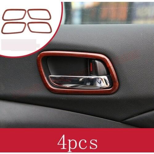 For Honda CRV 2012-2016 ABS Wood grain auto Interior door handle cover trim 4pcs