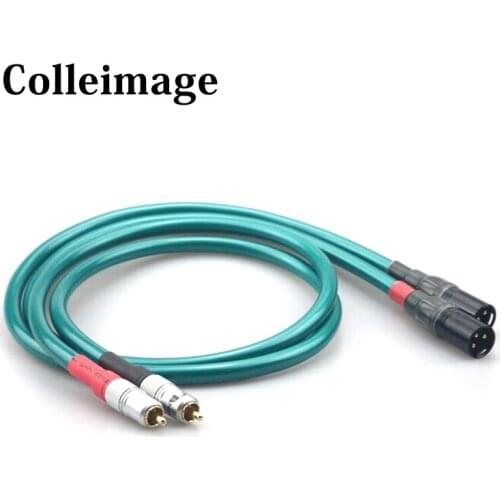 Hifi 8N OCC Ortofon RCA Cable de alta gama CD amplificador interconecta 2RCA a 2XLR macho/hembra Cable de Audio