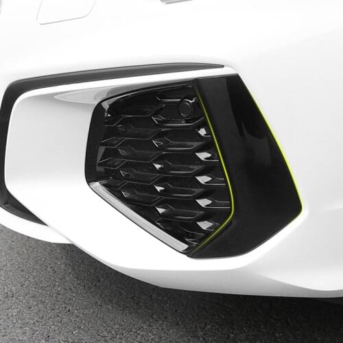 Fog Lamp Frame Cover For Audi A3 2021 Fog Lamp Frame Decoration Carbon Fiber Color Fit audi a3 8y Accessories Chromium Styling