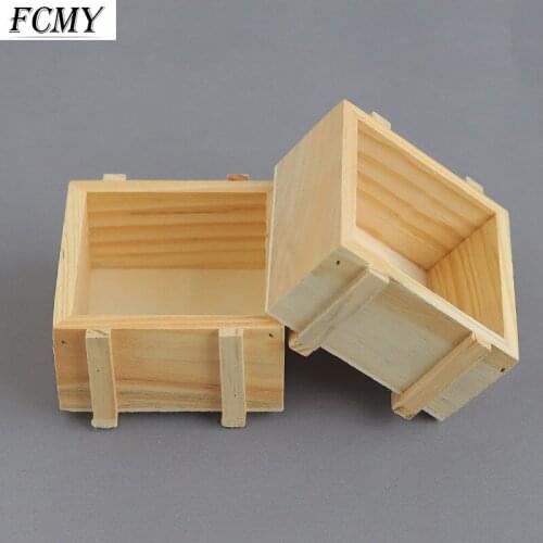 Square Log Box Home Creative Desktop Organizer Wooden Storage Box Desk Storage Desk Organizers Stationery