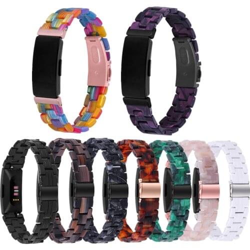 Fashion Resin Watch Strap for Fitbit Inspire Inspire2 Wrist Band Bracelet Womens Mens Replace Strap for Fitbit Inspire HR