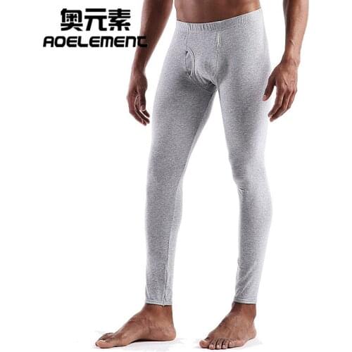 Mens long pants Autumn and winter Mens youth long pants Slim leggings Cotton thermal pants Thin trousers Simple comfortable