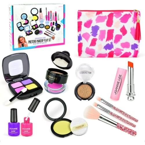 Girls Make Up Toy Set Pretend Play Princess Pink Makeup Beauty Safety Non-toxic