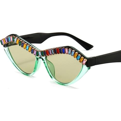 New Diamond Sunglasses cross border butterfly stage show GLASSES European and American personalized woven colorful