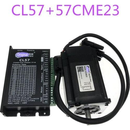 Original Nema23 2 Phase Closed loop Stepper Servo Drive K CL57 Driver+57CME23 2.3N.m Easy Servo Motor With Cable