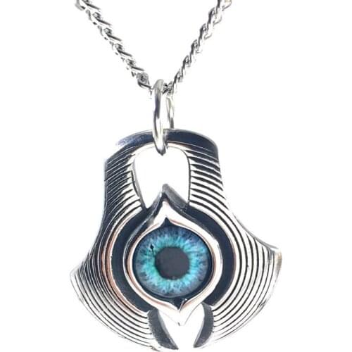 Stainless Steel Necklace for Man Evil Eye Pendant Free Chain GH1216-4