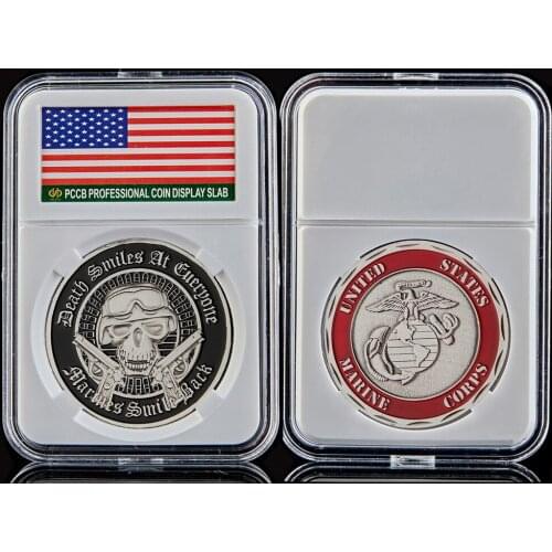 USA Skull Green Beret Challenge Coin Metal American Death Smile Patrotism Emblem Commemorative Coin