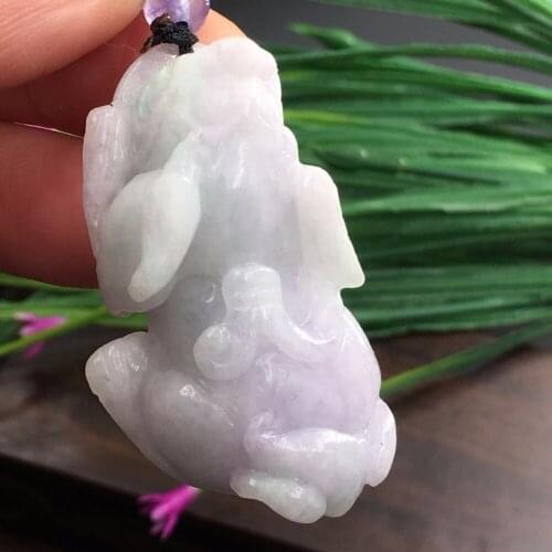 Natural Jade A cargo Violet Glory Pendant 2980