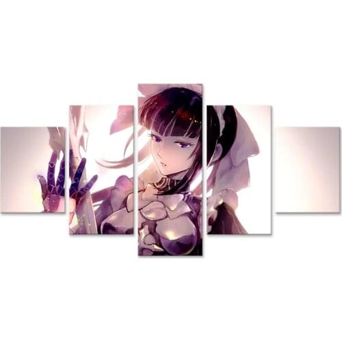 Overlords Narberal Gamma Wall Art Home Decor 5 Pieces Canvas Painting For Boys Bedroom Modular Pictures Artwork Poster