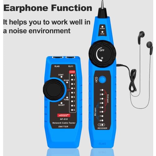 NOYAFA NF-1501 NF-801 RJ45 Network Cable Tester Cat5e Cat6 Line Finder RJ11 Phone Wire Tracker Voltage Detector Crimping Tool