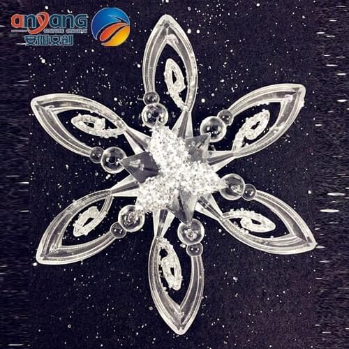 Christmas Ornaments Window Decoration 12.5CM Acrylic Snowflake Diamond Effect