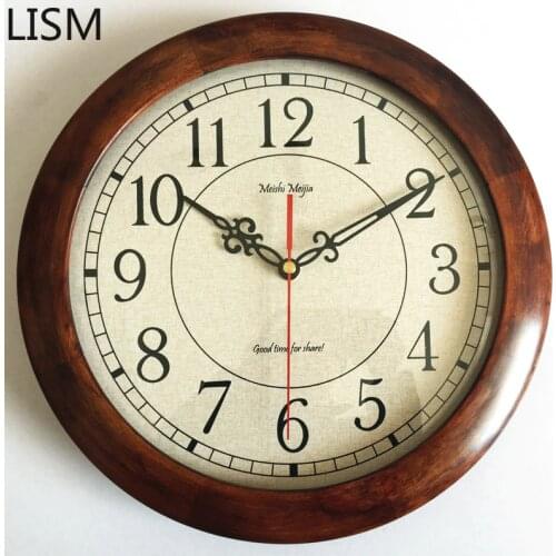Japanese Luxury Wood Wall Clock Vintage Large Simple Silent Living Room Wall Watches Home Decor Bedroom Clock Reloj De Pared