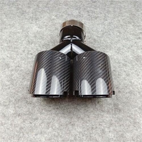 1 Pcs Y Model Car Styling Grilled Black Glossy Muffler Tip Exhaust Pipe Fit For All Cars For Akrapovic Exhaust Tailpipe Nozzles