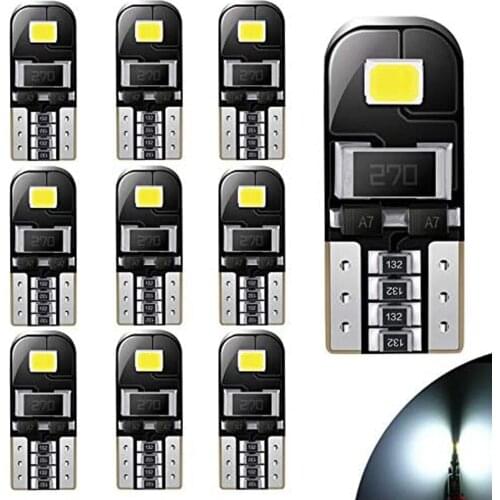 12V LED T10 Bulb 194 W5W Led T10 Car Light 3528 2SMD 6000K White Auto Automobiles License Plate Lamp Dome Read DRL Bulb Style