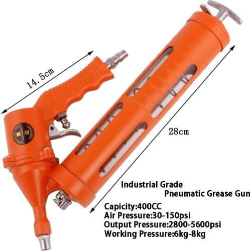 400cc Pneumatic Grease Gun Oil Pump Pressure 5600PSI Hand-operated Heavy Duty Lever Auto Repair Tool Vehicle Lubrication GY-1260