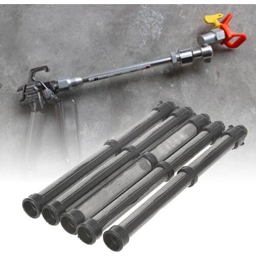 5Pcs Black 60 Mesh Airless Pump Filter For Airless Spray Gun Replacement Tools