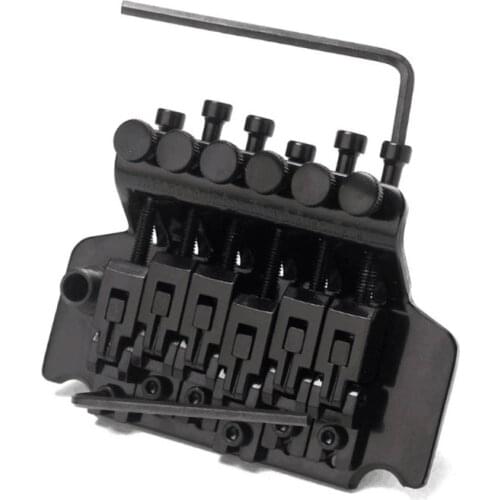 1 Set Black Tremolo Bridge Double Locking System Pulled Electric Guitar Strings Bridge Guitar Parts For Floyd. Rose
