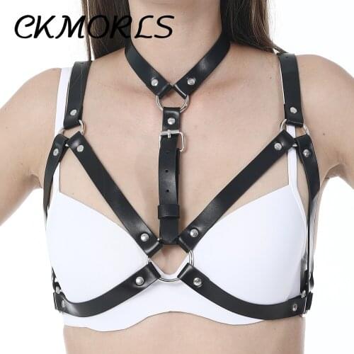 CKMORLS Chest Leather Harness Bdsm Collar Body Bondage Intimo Sexy Erotic Belt Pastel Goth Pole Dance Fantazi Seks Lingerie