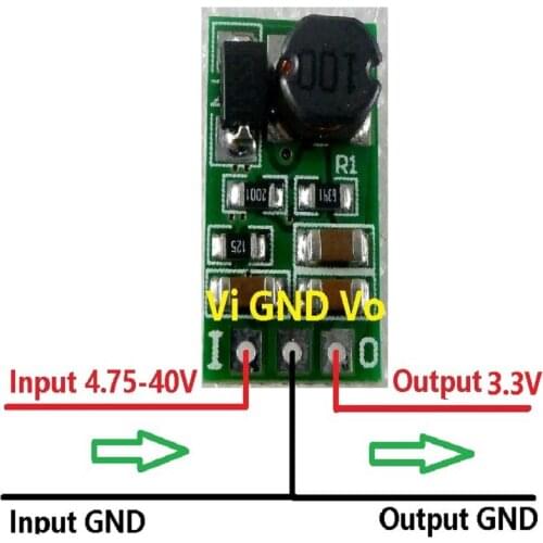 DD4012SB_3V3 1A DC 5V 6V 9V 12V 24V to 3.3v DC-DC Step-Down Buck Converter Module Voltage Regulator Module