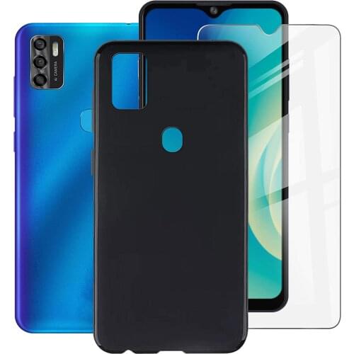 For ZTE Blade A7s 2020 (6.5") Case Tempered glass Luxury Soft TPU Phone Case With Tempered glass For ZTE Blade A7s 2020