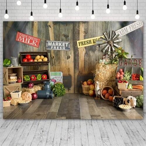 Baby Shower Backdrops Farm Fresh Milk Market Peach Newborn Backgrounds Photography Studio Photozone Photocall Photo Props Decor