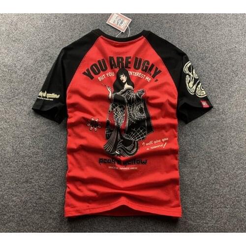 Japanese Tattoo Mens T-shirt Fashion Print Classic Ukiyo Art T shirt Summer Casual O-neck Motorcycle Biker Shirt Tops Tees