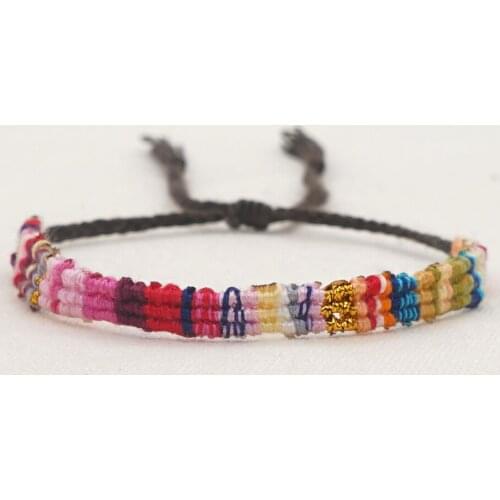 Go2Boho Friendship Braided Bracelet Boho Ethnic Thread Macrame Bracelets For Women Handmade Jewelry Tassel Adjustable Bangle