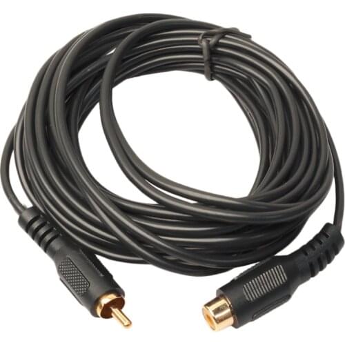Hot New In Stock Professional and Practical RCA Male To RCA Female M/F Audio Composite Extension Cable Black 1.8m/4.5m/7.6m