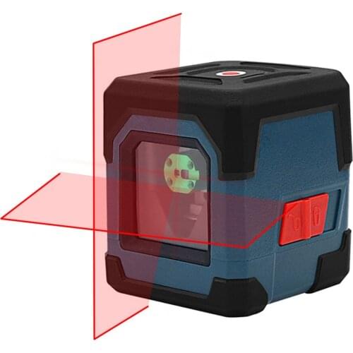 HANMATEK LV1 2-line Laser Level Self-leveling (4 Degrees) Green-Red Beam Laser Horizontal And Vertical Cross Line, Range 50 Feet