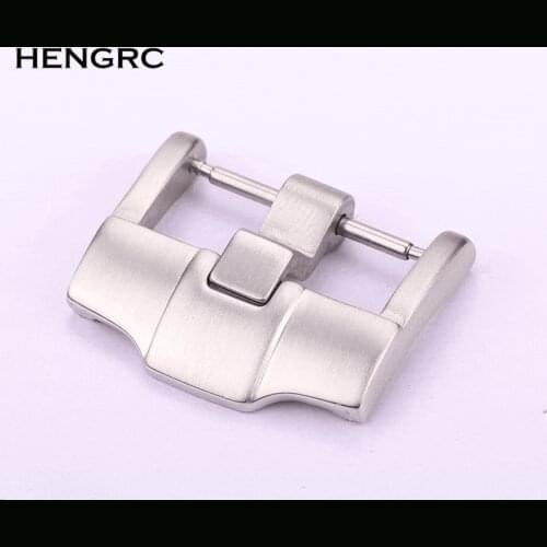 HENGRC Watch Buckle 18mm 20mm 22mm 24mm Stainless Steel Silver Brushed Watchbands Strap Clasp Watches Accessories