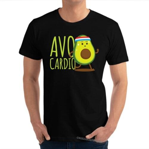 Hipster T-shirts Avo Cardio Fitness Avocado Family Printed On Cotton O Neck Man Tops Tees Normal T Shirt Wholesale